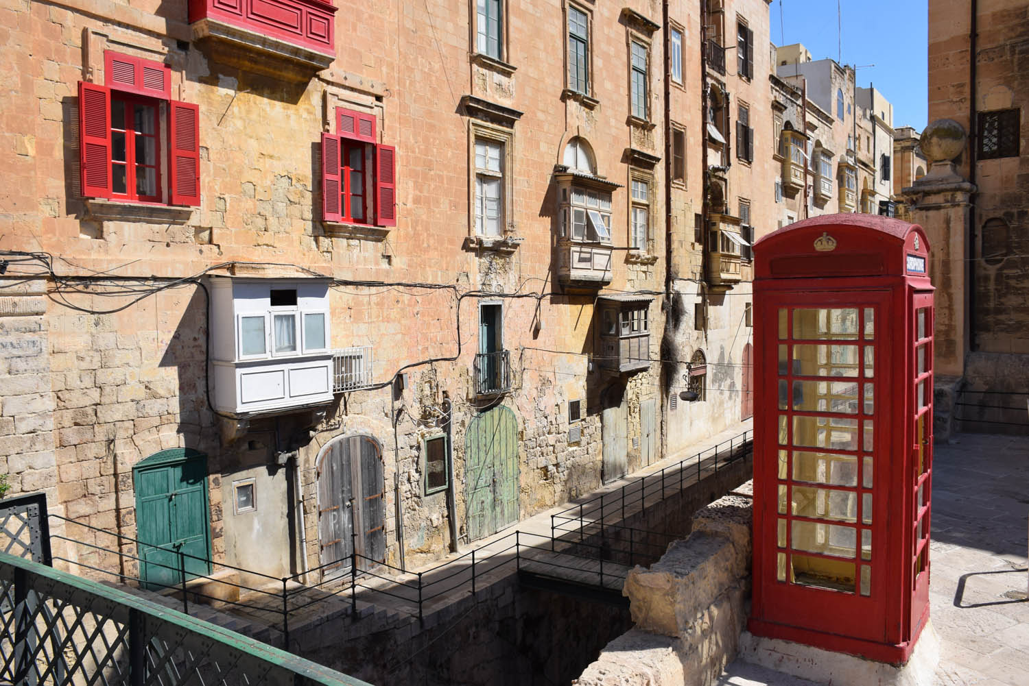 English telephone booth in the Maltese capital, Valletta - heritage of the colonial past