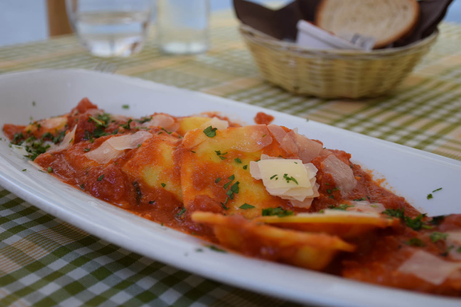 My dish: Raviolis stuffed with goat's cheese - traditional from Malta