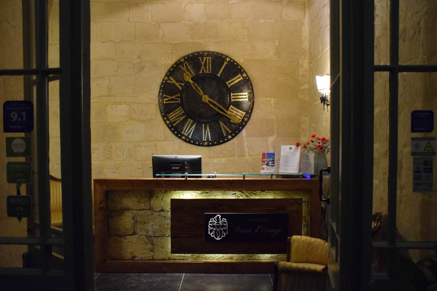 Reception - Hotel Palazzo Prince d'Orange - Valletta - Malta
