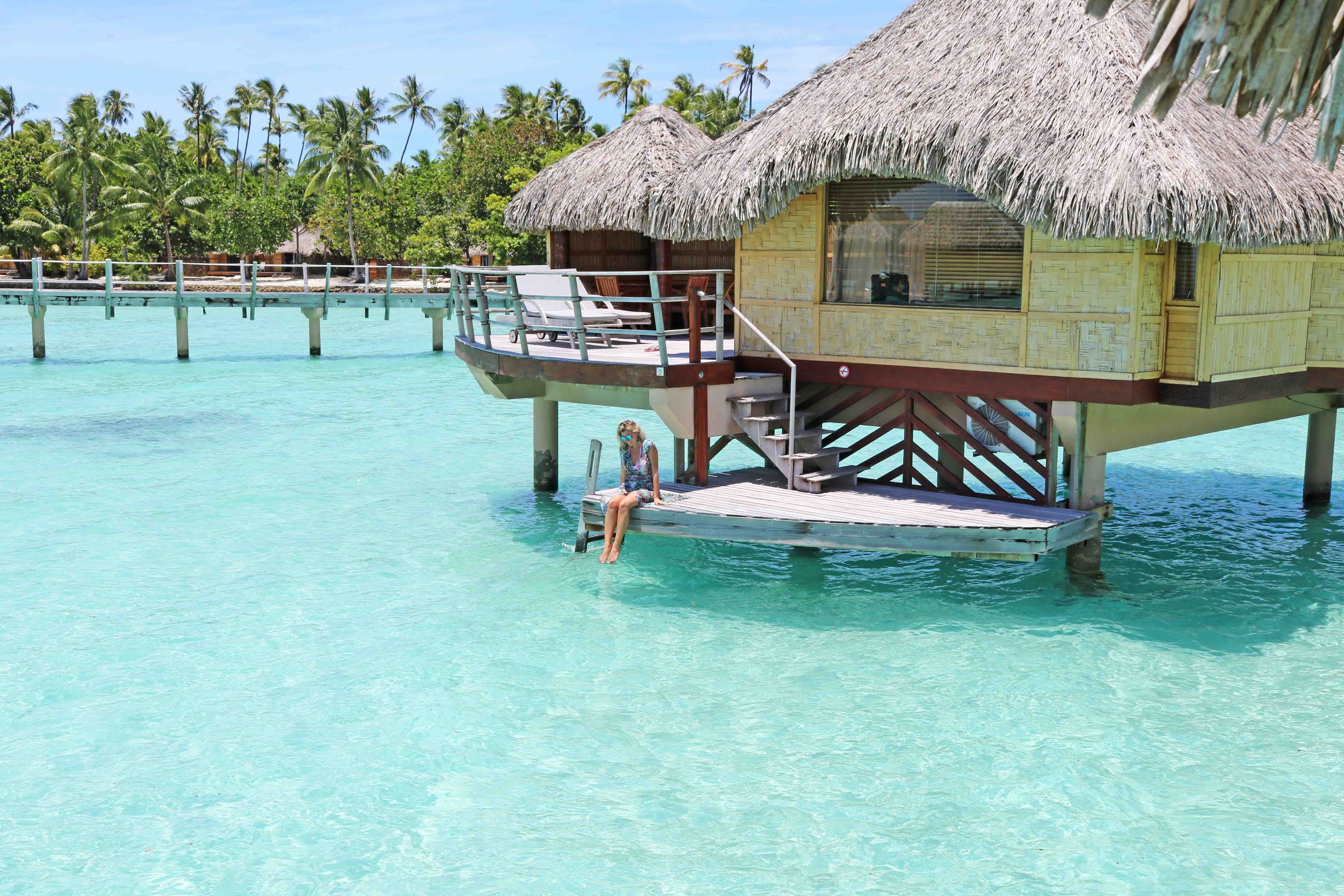 Bangalôs do Le Taha'a Island Resort, na Polinésia Francesa