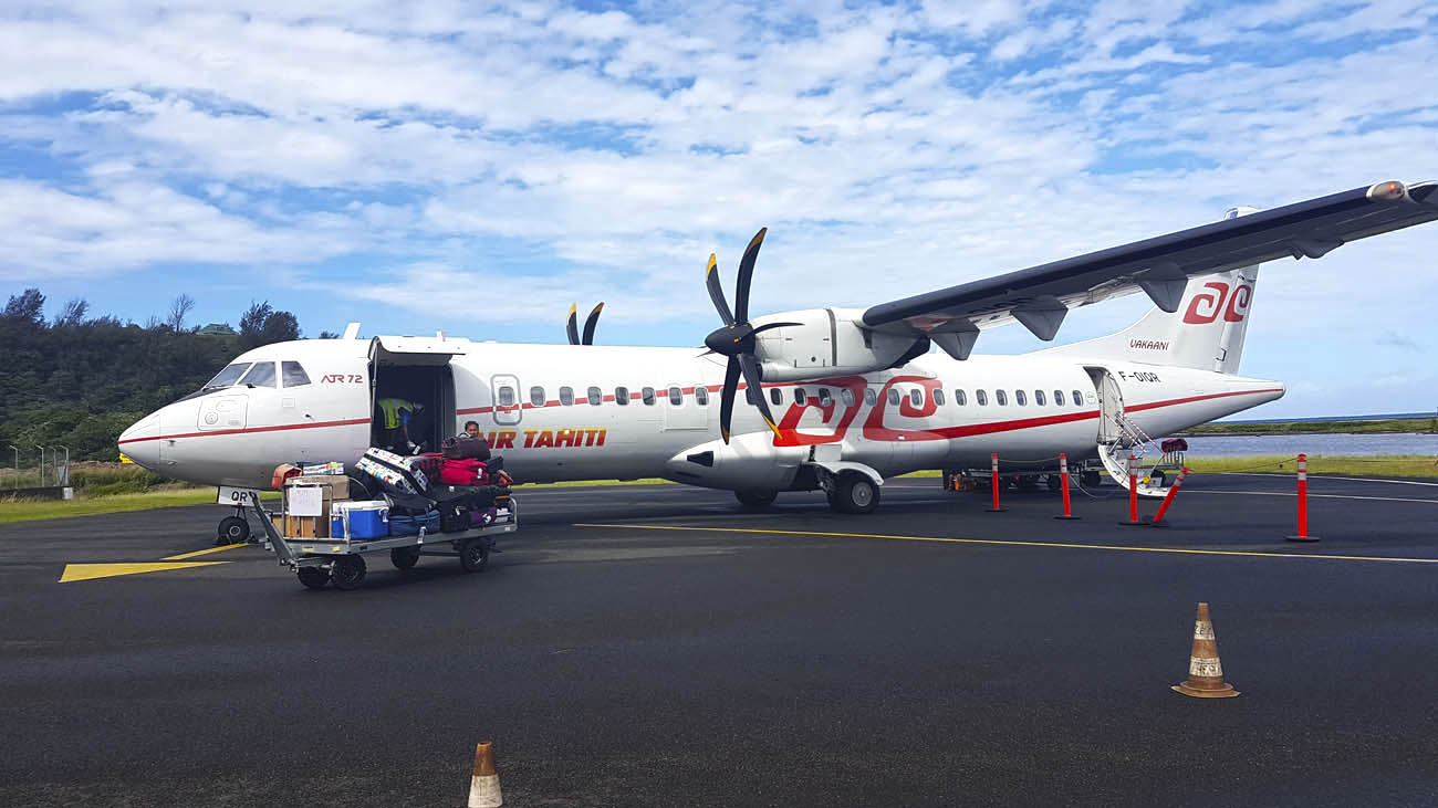 Aeronave da Air Tahiti - vôos domésticos, entre as ilhas