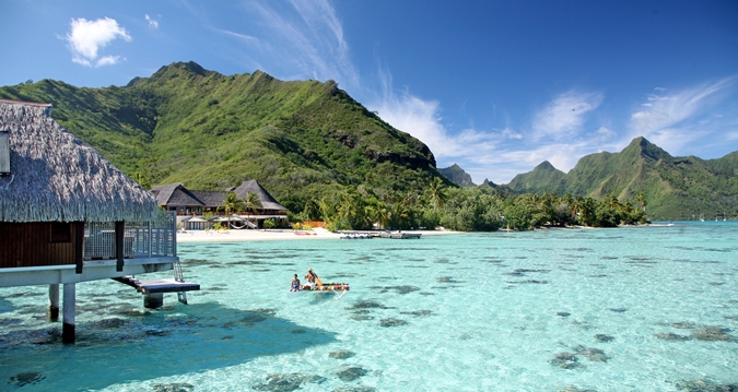 A ilha de Moorea e o Hotel Hilton, Polinésia Francesa | foto: divulgação
