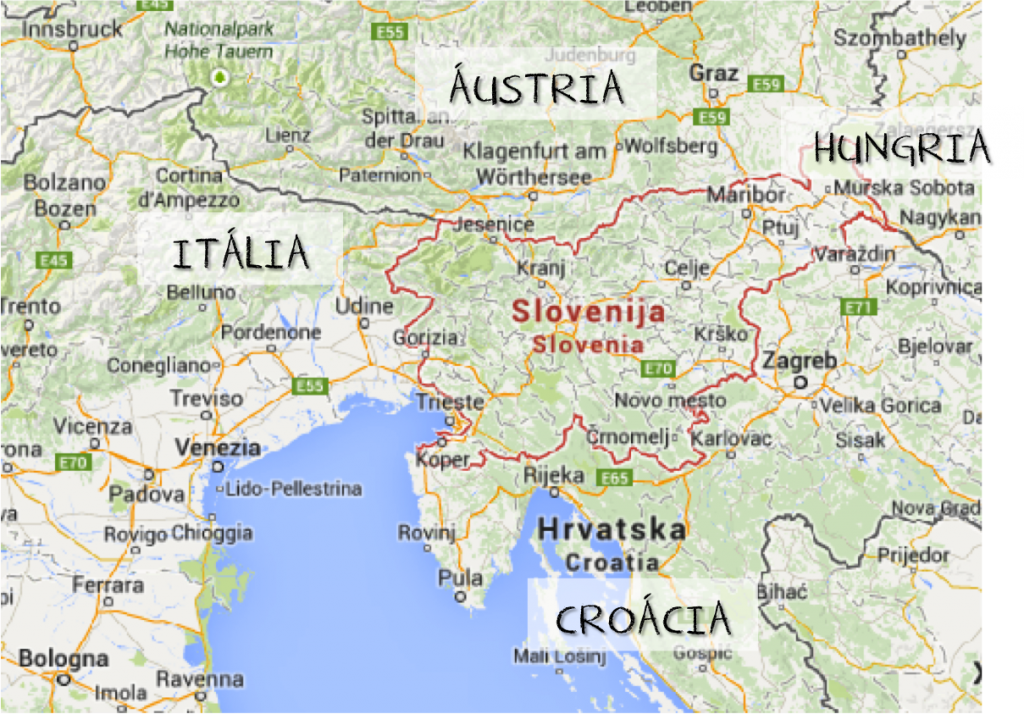 mapa eslovenia onde fica