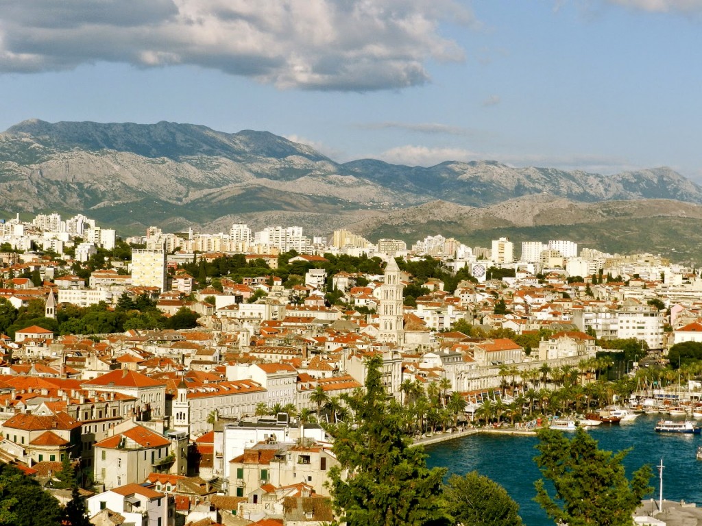 A cidade de Split vista de cima do Marjan Hill