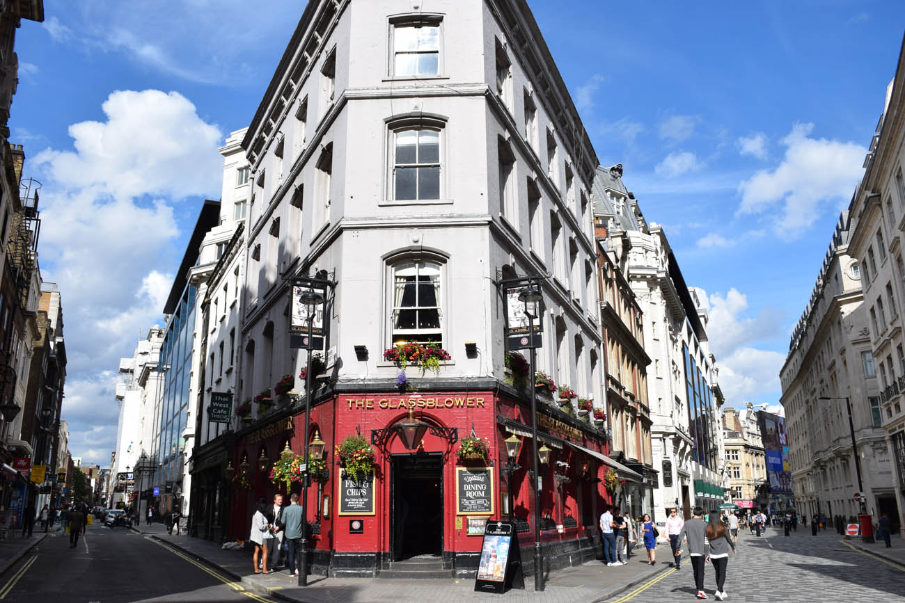 The Glassblower Pub em Londres (perto da Regent Street)