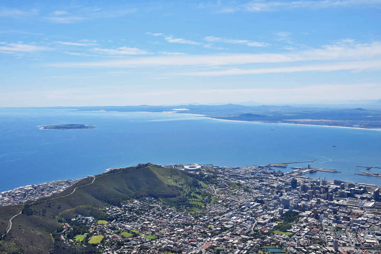 Cidade do Cabo vista do alto da Table Mountain