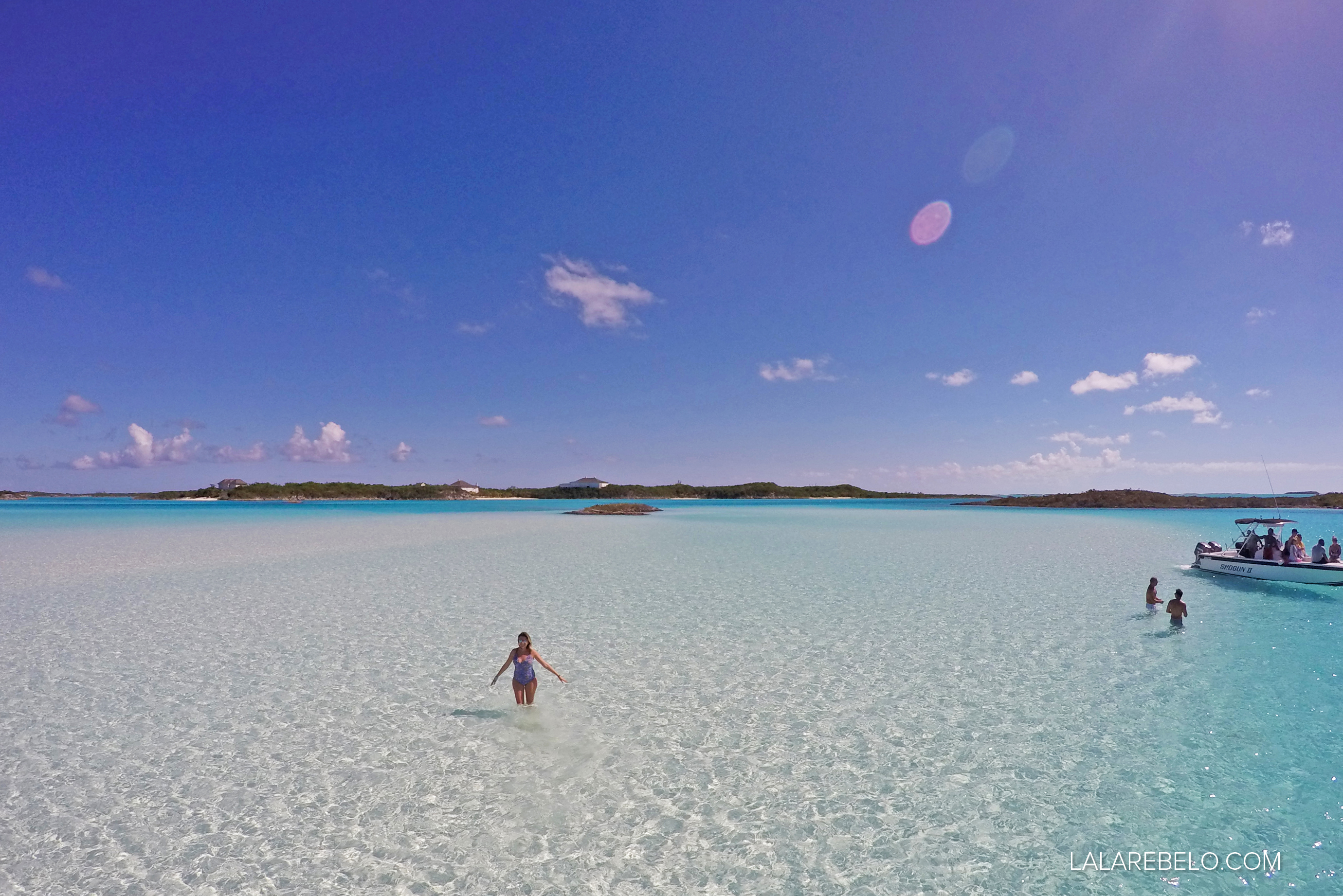 Sandbar em Exuma Cays - Bahamas