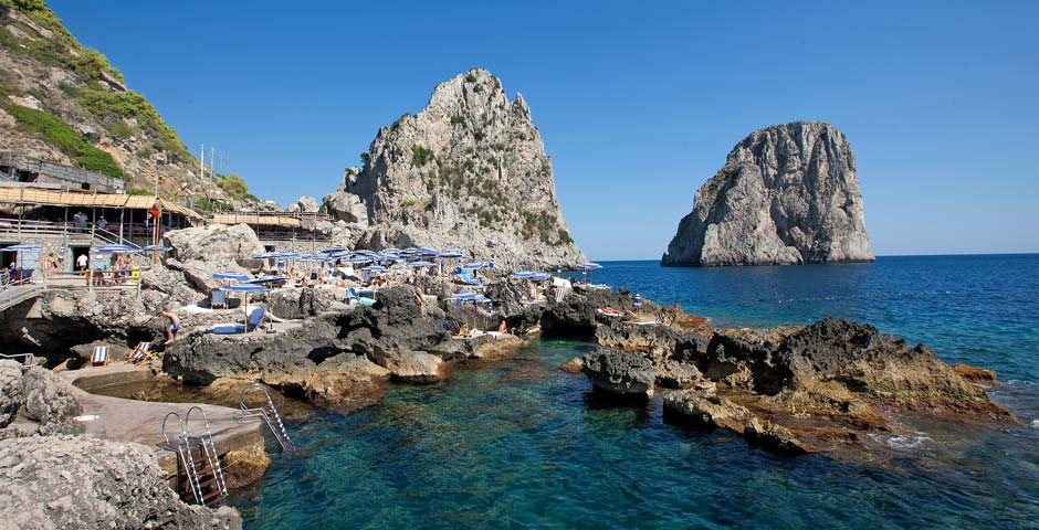 Beach Club e Restaurante La Fontelina em Capri