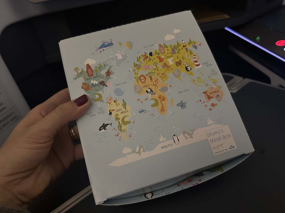 KLM Business Class child menu