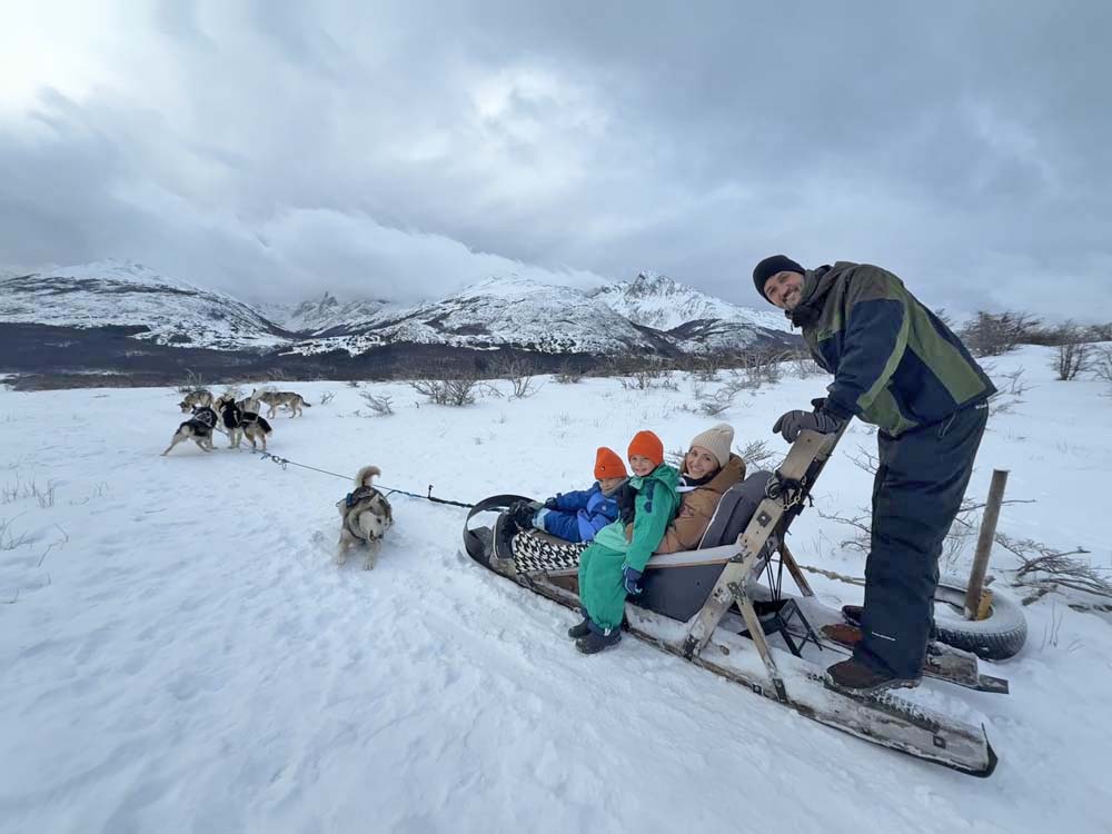 trenó com huskies ushuaia