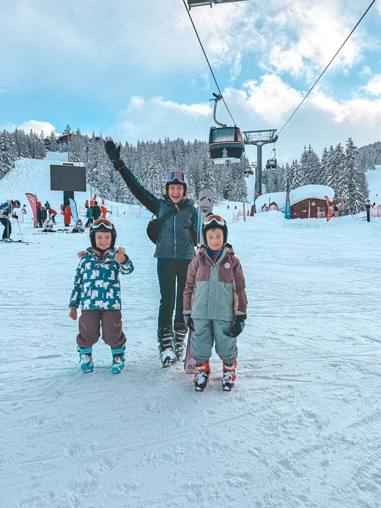 Esquiando com crianças em Courchevel